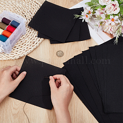 12Pcs 3 Styles Square Cotton Solid Colored Embroidery Fabric&nbsp;DIY-AR0004-88