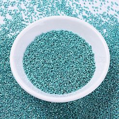 MIYUKIデリカビーズ  シリンダー  日本製シードビーズ  11/0  （db0427)亜鉛メッキダークアクア  1.3x1.6mm  穴：0.8mm  約2000PCS /ボトル  10 G /ボトル&nbsp;SEED-JP0008-DB0427
