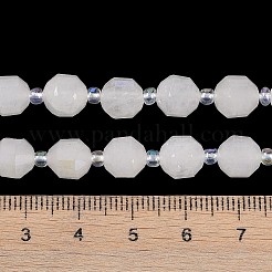 Electroplated Natural White Moonstone Beads Strands&nbsp;G-O201B-132F