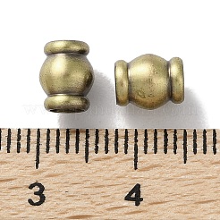 チベットスタイルのブラスビーズ  カドミウムフリー＆鉛フリー  ボール  アンティークブロンズ  7x5.5mm  穴：3.4mm&nbsp;KK-M284-09AB