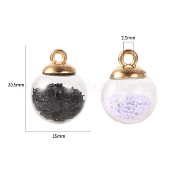 45Pcs 15 Colors Glass Ball Pendants&nbsp;GLAA-YW0001-17