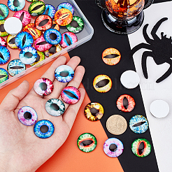 1 Bag Printed Glass Cabochons&nbsp;GGLA-PH0001-45C