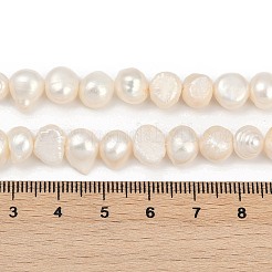天然養殖淡水パールビーズ連売り  研磨両側  グレード2 A  リネン  8~9mm  穴：0.5mm  約45~48個/連  13.39''~13.78''（34~35センチメートル）&nbsp;PEAR-P064-20C-01A-01