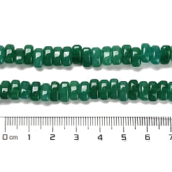 天然の天然翡翠ビーズ連売りを染めた  長方形  9x4x4.5mm  穴：1mm  約93個/連  15.28インチ（38.8cm）&nbsp;G-Q167-B24-01