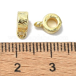 ラックメッキ真鍮チューブベイル  長持ちメッキ  鉛フリー＆カドミウムフリー  フラットラウンド  18KGP本金メッキ  8x5.5x3mm  穴：1.2mm  内径：2.8mm&nbsp;KK-M282-11G