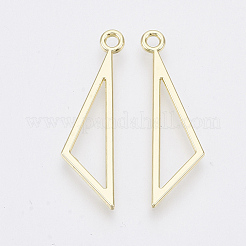 合金ペンダント  三角形  ライトゴールド  30x9x1mm  穴：1.8mm&nbsp;X-PALLOY-T067-146LG