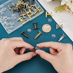 24Pcs 3 Style Rack Plating Brass Cufflinks&nbsp;KK-PH0006-69