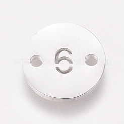 Non-Tarnish Numbers 304 Stainless Steel Links&nbsp;LS-STAS-G216-06P