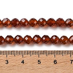 天然石ガーネットビーズ連売り  多面カットラウンド  5~6mm  穴：1mm  約70個/連  15.47''（39.3~39.6センチメートル）&nbsp;GG-CBA4941-A04-6mm