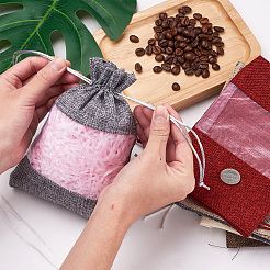 20Pcs 5 Colors Burlap Packing Pouches&nbsp;ABAG-CW0001-01