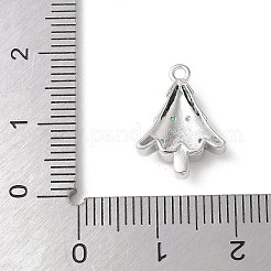 Brass Micro Pave Cubic Zirconia Pendants&nbsp;KK-P290-47A-P