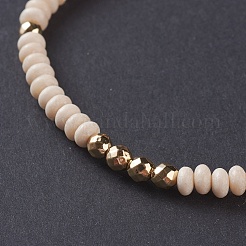 Natural Fossil Braided Bead Bracelets&nbsp;BJEW-O175-C12