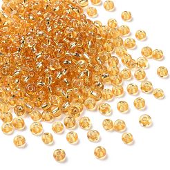 6/0 Transparent Glass Round Seed Beads&nbsp;SEED-J010-F6-22B