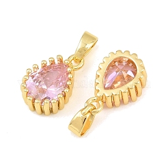 Brass Pave Cubic Zirconia Charms&nbsp;CU-CBA9AB3-01G-01