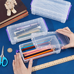 Rectangle Plastic Pencil Case&nbsp;AJEW-WH0596-276D