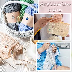12Pcs 12 Colors Resin Figure of Fish Scale Charms Locking Stitch Markers&nbsp;HJEW-PH01506