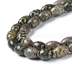 Tibetan Style dZi Beads Strands&nbsp;TDZI-E005-01C