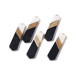 Opaque Resin & Walnut Wood Pendants&nbsp;RESI-M027-06B