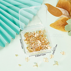 80Pcs 4 Style 201 Stainless Steel Stud Earring Findings&nbsp;EJEW-BBC0001-06