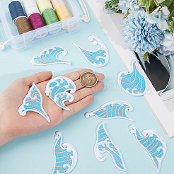 24Pcs 2 Bags Sea Wave Embroidery Sew On Patches&nbsp;PATC-CY0001-70