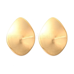 304ステンレススチールスタッドピアス  オーバル  ゴールドカラー  28x21mm&nbsp;EJEW-D319-09B-G