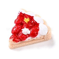 樹脂デコデンカボション  模造食品  ケーキ  レッド  24x23x9.5mm&nbsp;CRES-P020-03F-02
