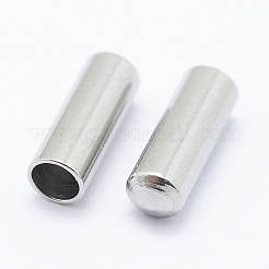 変色防止304ステンレススチールコードエンドキャップ  コラム  ステンレス鋼色  7x2.5mm  内径：2mm&nbsp;LS-STAS-K152-03A