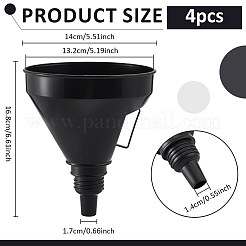 プラスチック製燃料注入口  ブラック  168x140mm  内径：14~132mm&nbsp;AJEW-WH0816-549