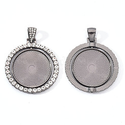 Alloy Pendant Cabochon Settings&nbsp;PALLOY-S107-005B-RS