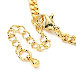 Cubic Zirconia Rectangle Link Bracelet with Curb Chains&nbsp;BJEW-A127-07G