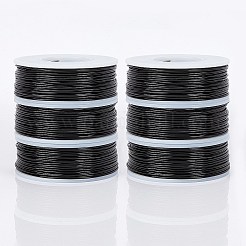 DIYジュエリーキット  アルミワイヤーと鉄のサイドカッティングプライヤー付き  ブラック  1mm  約23m /ロール  6のロール/セット&nbsp;DIY-BC0011-38D