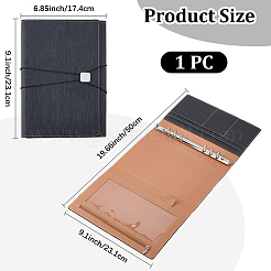 Imitation Leather Refillable Notebook Cover with Elastic Strap & Metal Snap&nbsp;AJEW-WH20006-565A