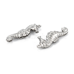 変色しない316サージカルステンレスペンダント  タツノオトシゴ  ステンレス鋼色  26.5x10x4mm  穴：1mm&nbsp;STAS-C026-11P