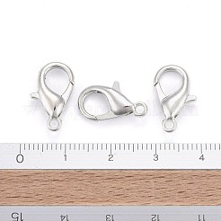 亜鉛合金カニカン  オウムトリガークラスプ  プラチナ  16x8mm  穴：2mm&nbsp;X-E106