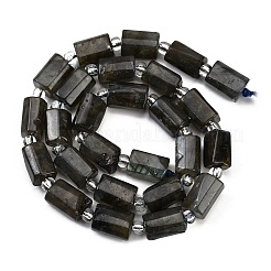 天然石ラブラドライトビーズ連売り  多面カット  コラム  シードビーズで  12x8mm  穴：1.2mm  約26個/連  15.35''（39センチメートル）&nbsp;G-G162-D13-01