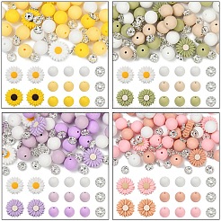 DIY シリコンブレスレット & ネックレス作成キット  紫色のメディア&nbsp;DIY-YW0012-73A