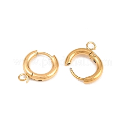 316 Stainless Steel Huggie Hoop Earring Findings&nbsp;EJEW-B158-01A-G
