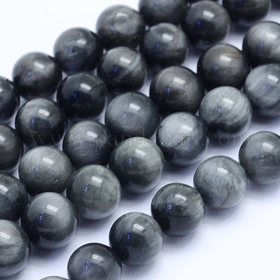 Natural Hawk s Eye Beads Strands Eagle Eye Stone Round Grade A 8 8.5mm Hole 1mm about 48pcs strand 38.5cm
