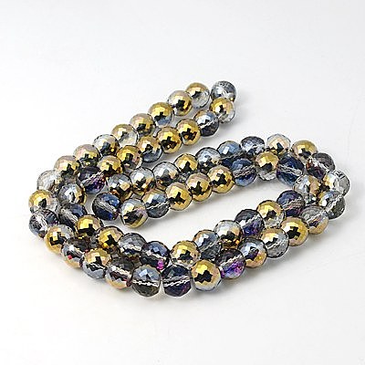Electorplated Glass Beads&nbsp;EGLA-E003-13-1