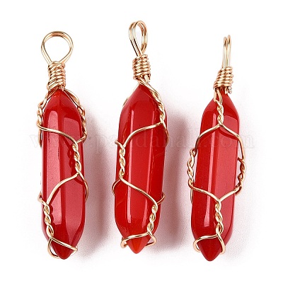 Lampwork Pendants&nbsp;GLAA-T023-07C-1