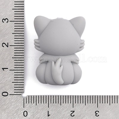 シリコンビーズ  猫の形  ゲインボロ  28x20.5x16.5mm  穴：2mm&nbsp;SIL-S010-04B-1