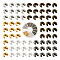 480Pcs 6 Colors Iron Crimp Beads Covers, Mixed Color, 3mm, Hole: 1.2~1.5mm, 80pcs/color