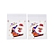 Christmas Theme Plastic Bakeware Bag, with Self-adhesive, for Chocolate, Candy, Cookies, Square, Dark Orange, 130x100x0.2mm, about 100pcs/bag