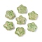 Picasso Opaque Glass Beads, Star, Light Green, 15~15.5x15.5~16x8~8.5mm, Hole: 1~1.5mm, About 213pcs/pound