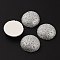 Space Theme Opaque Resin Cabochons, Gray, Moon Pattern, 31x29.5x10mm
