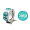 Paper Sticker Rolls, Round Dot Decals for DIY Scrapbooking, Craft, Dark Turquoise, 25mm, about 500pcs/roll