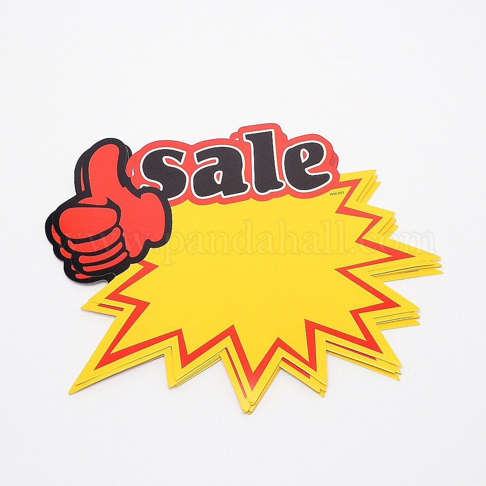 100Pcs 11x6cm Retail Sale Signs Signs Sales Price Label Tags Neon Paper Signs For Real Estate And Garage Sales Fundraising Stores