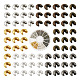 480Pcs 6 Colors Iron Crimp Beads Covers&nbsp;IFIN-PJ0001-01-1