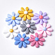 樹脂カボション  花  ミックスカラー  22~23x7~8mm&nbsp;CRES-Q206-16B-M-1