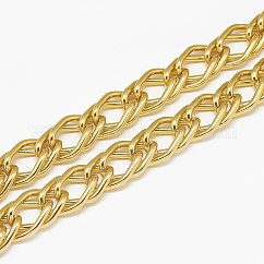 非溶接アルミニウムダブルリンクチェーン  ゴールド  22x15x2.2mm